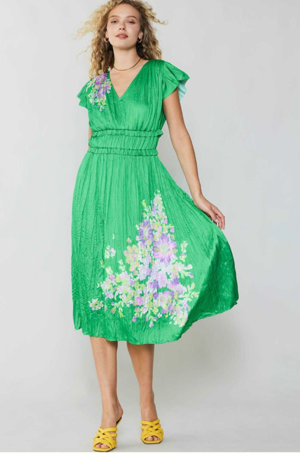 knee length dresses for ladies Lotte Embroidered Midi Dress main image 0