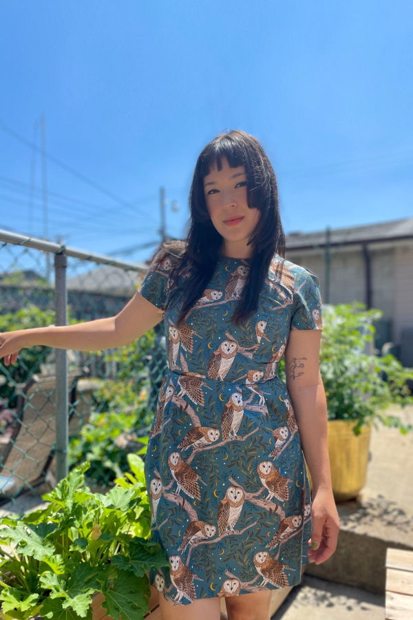 Birds of North America Engoulevent Dress - Barn Owls (Online Exclusive)