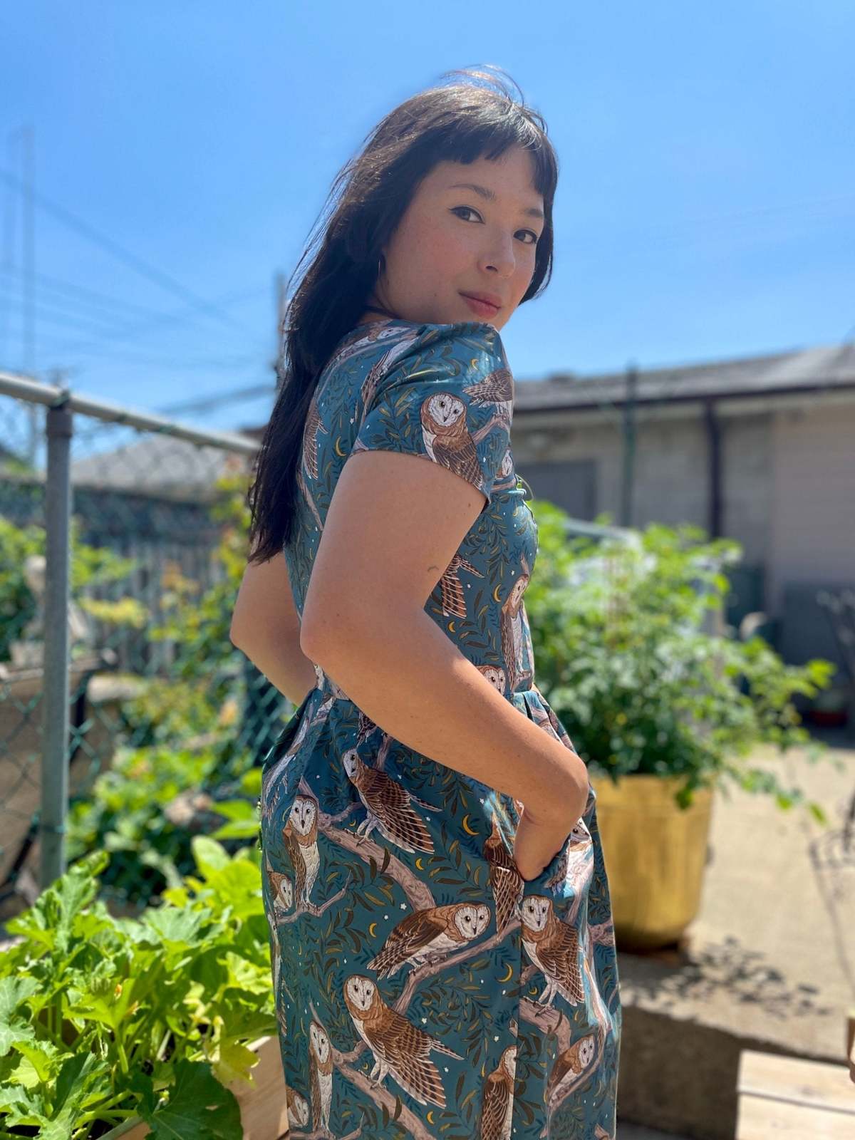 Birds of North America Engoulevent Dress - Barn Owls (Online Exclusive) - Image 2 of 5