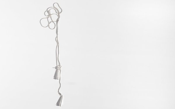 Another Feather Drop Lariat Necklace - Silver Another Feather Drop Lariat Necklace - Silver
