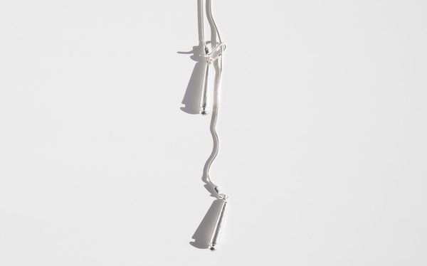 Another Feather Drop Lariat Necklace - Silver Another Feather Drop Lariat Necklace - Silver