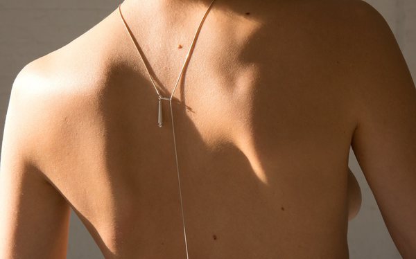 Another Feather Drop Lariat Necklace - Silver Another Feather Drop Lariat Necklace - Silver