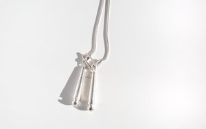 Another Feather Drop Lariat Necklace - Silver Another Feather Drop Lariat Necklace - Silver