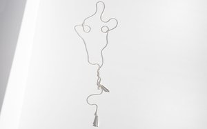 Another Feather Drop Lariat Necklace - Silver Another Feather Drop Lariat Necklace - Silver