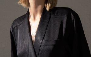 Another Feather Drop Lariat Necklace - Silver Another Feather Drop Lariat Necklace - Silver