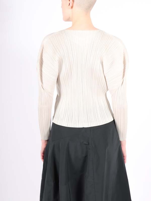 Monthly Colors February Zip Up in Ivory by Pleats Please Issey
