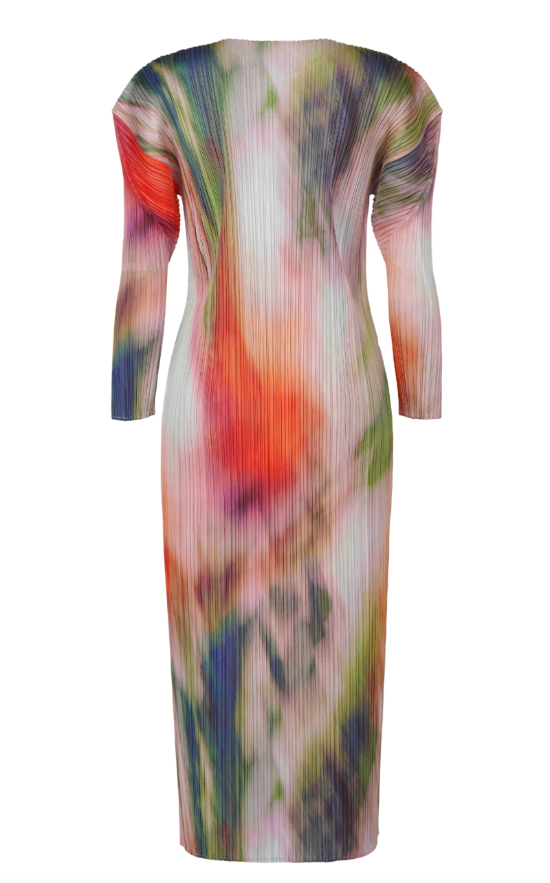 Turnip & Spinach Dress in Turnip by Pleats Please Issey