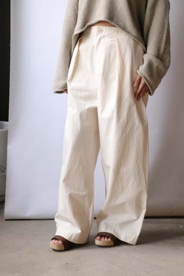 Lauren Manoogian Frame Trouser - Natural | Garmentory