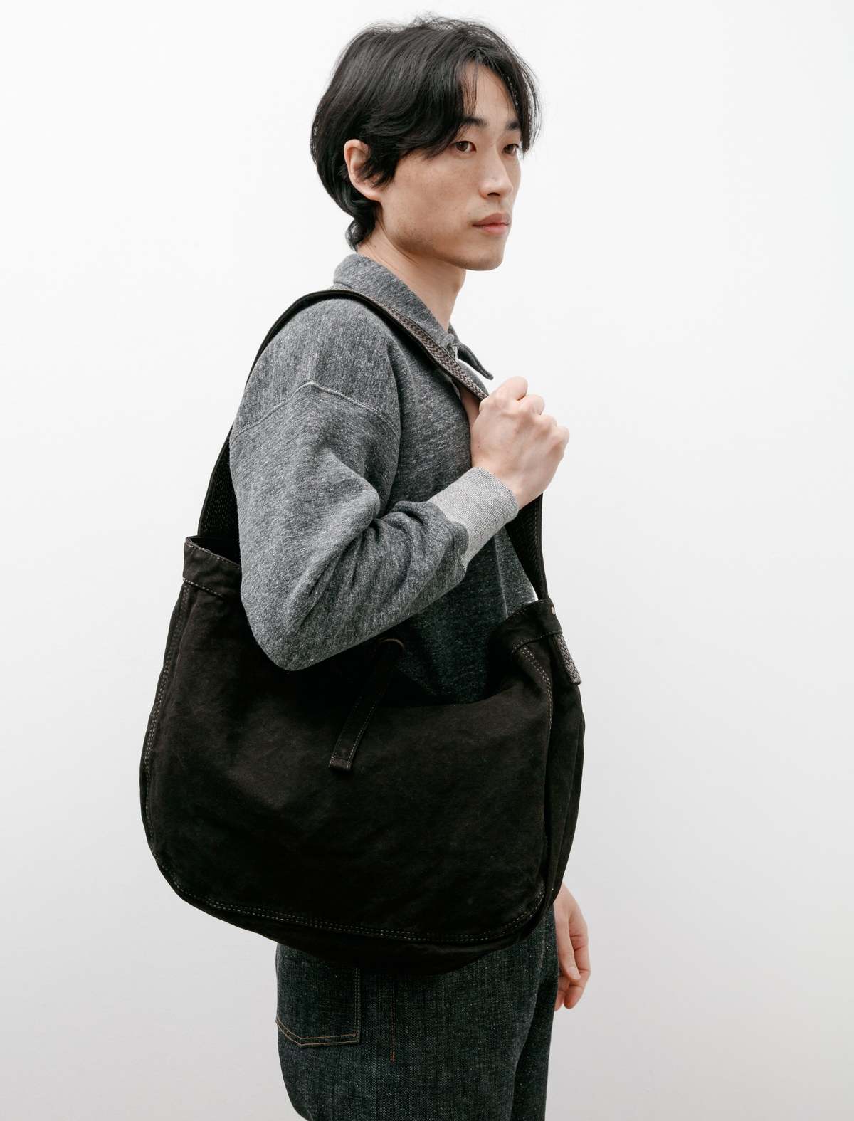 バッグ T.T NEWS BOY BAG MUD DYED BROWN Taiga Takahashi | LOT.004 NEWSBOY BAG
