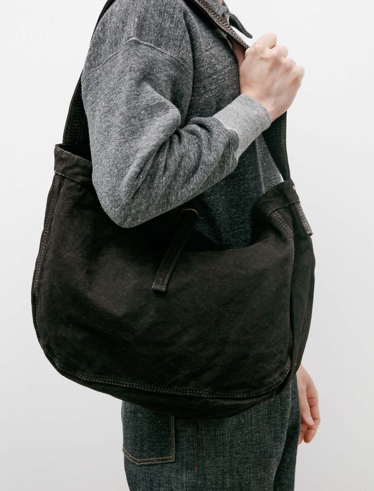 Taiga Takahashi Newsboy Bag - Mud Dyed Brown | Garmentory