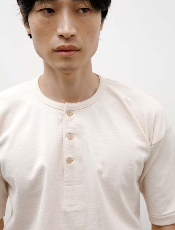Taiga Takahashi Henry Neck Shirt - Ivory | Garmentory