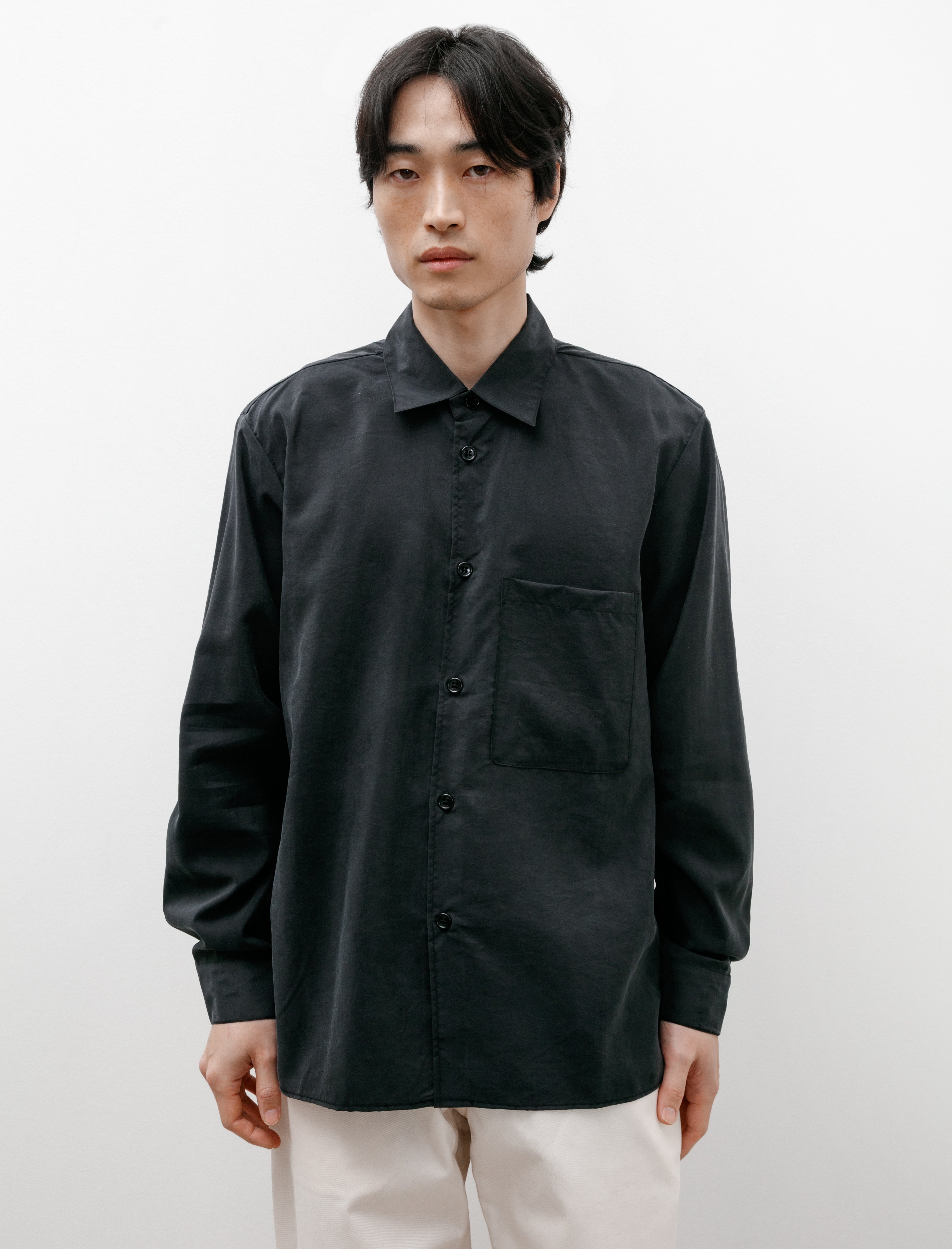 MAN-TLE Silk Shirt - Black | Garmentory