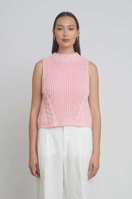 ELEVEN SIX ALEXIA CROCHET TOP - SALAR/BLACK/BLUSH COMBO | Garmentory