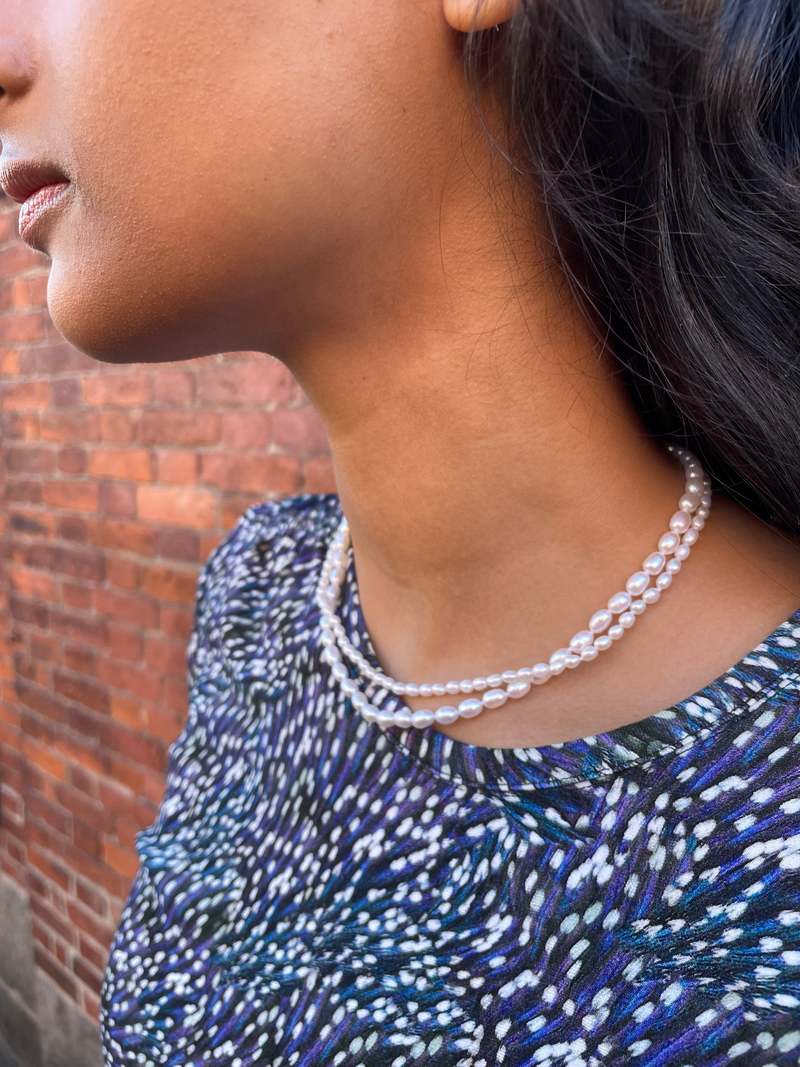 Adina Reyter Chunky Seed Pearl Necklace 14k Yellow Gold