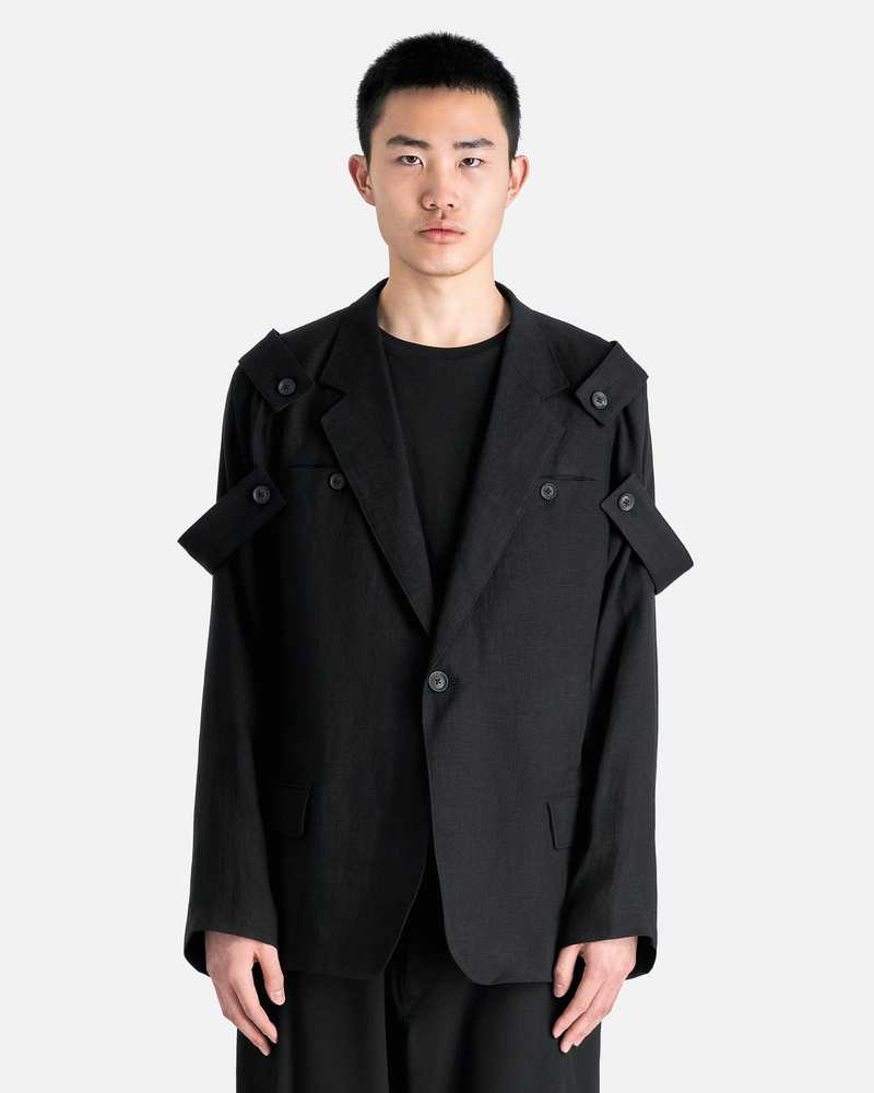 Yohji Yamamoto Pour Homme J Single Button Shoulder Epaulet