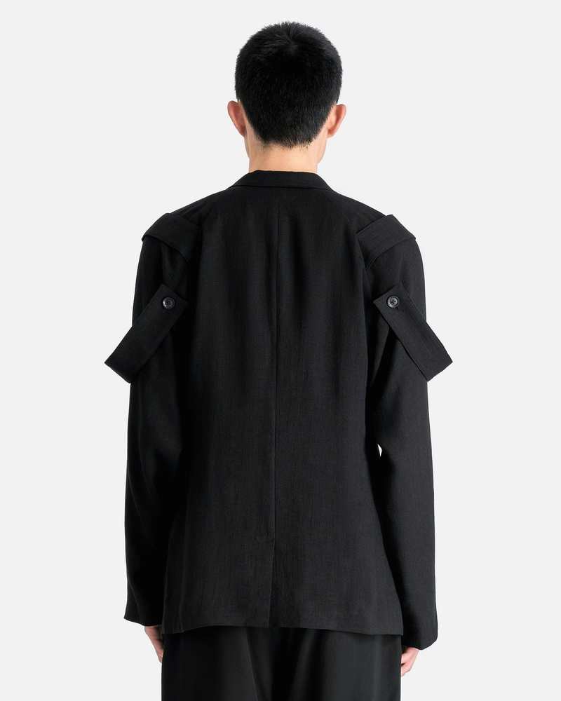 ジャケット・アウター yohji yamamoto pour homme 18ss Yohji Yamamoto Pour Homme J Single Button Shoulder Epaulet
