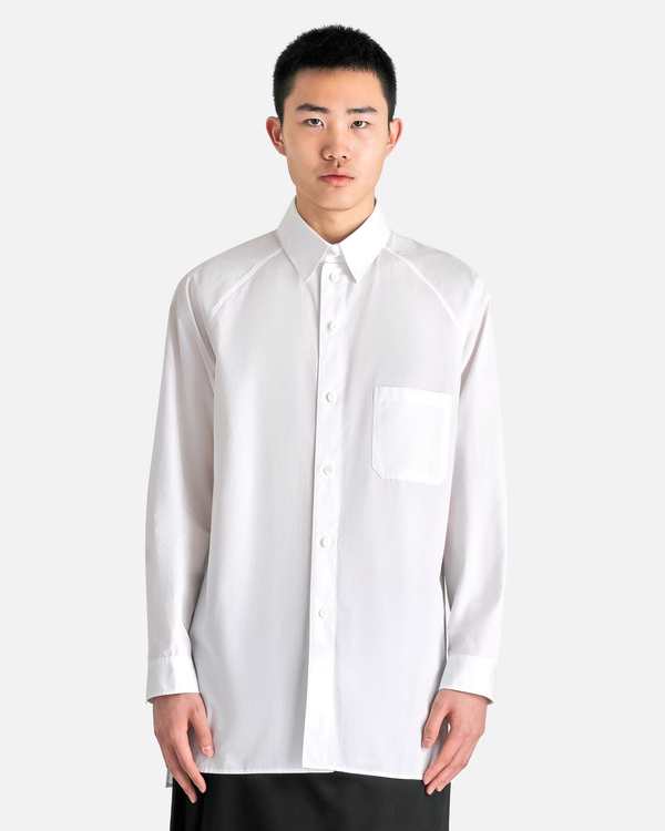 Yohji Yamamoto Pour Homme R Stand Collar Loop Raglan B Shirt