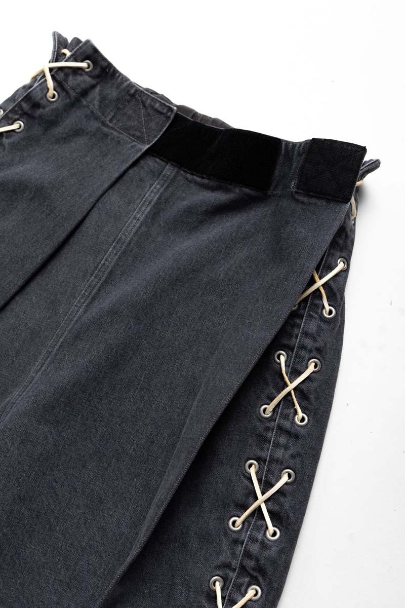 KAPITAL キャピタル Denim Easy Ranch Go Shorts Kapital 14oz Denim Easy-ranch-go Shorts - Black/Black