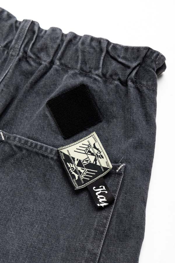 KAPITAL キャピタル Denim Easy Ranch Go Shorts Kapital 14oz Denim Easy-ranch-go Shorts - Black/Black