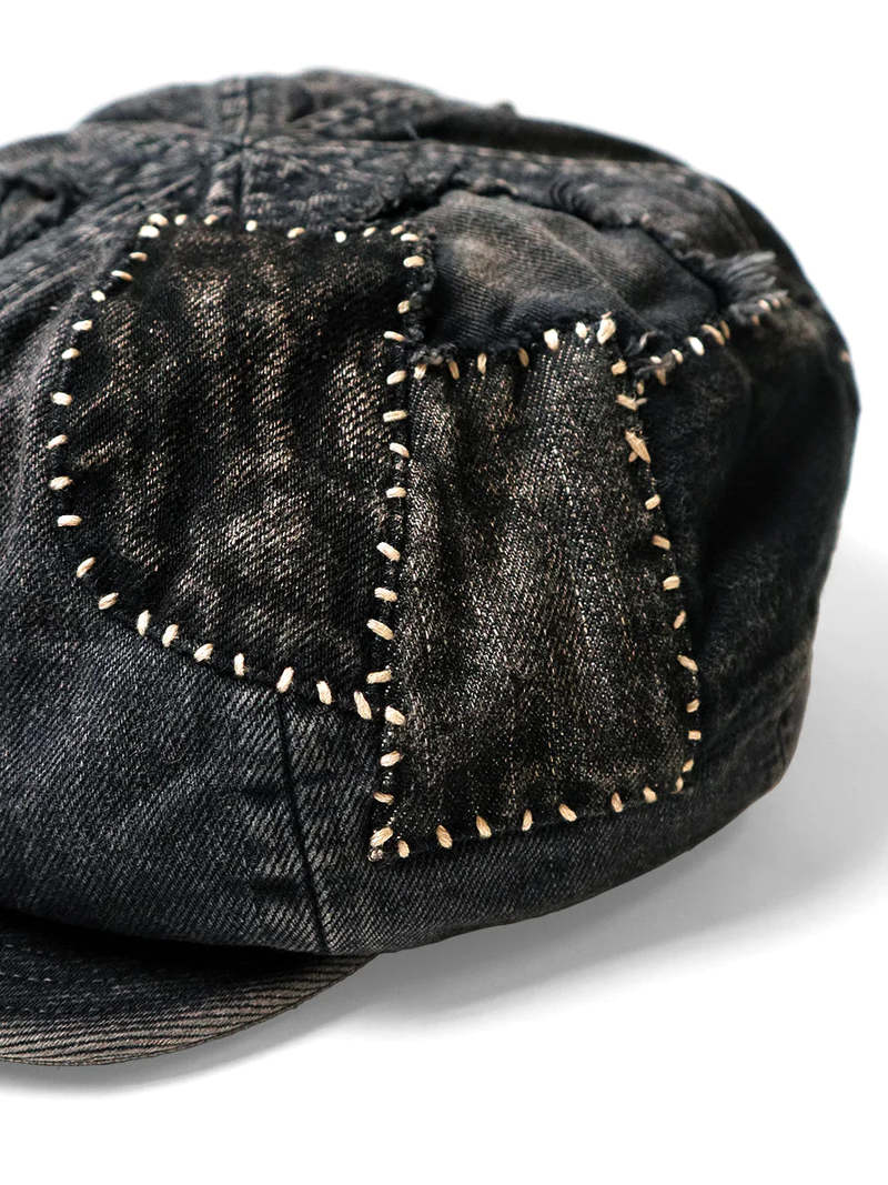 Kapital 14oz Denim Casquette - Dixie Factory Remake Black/Black