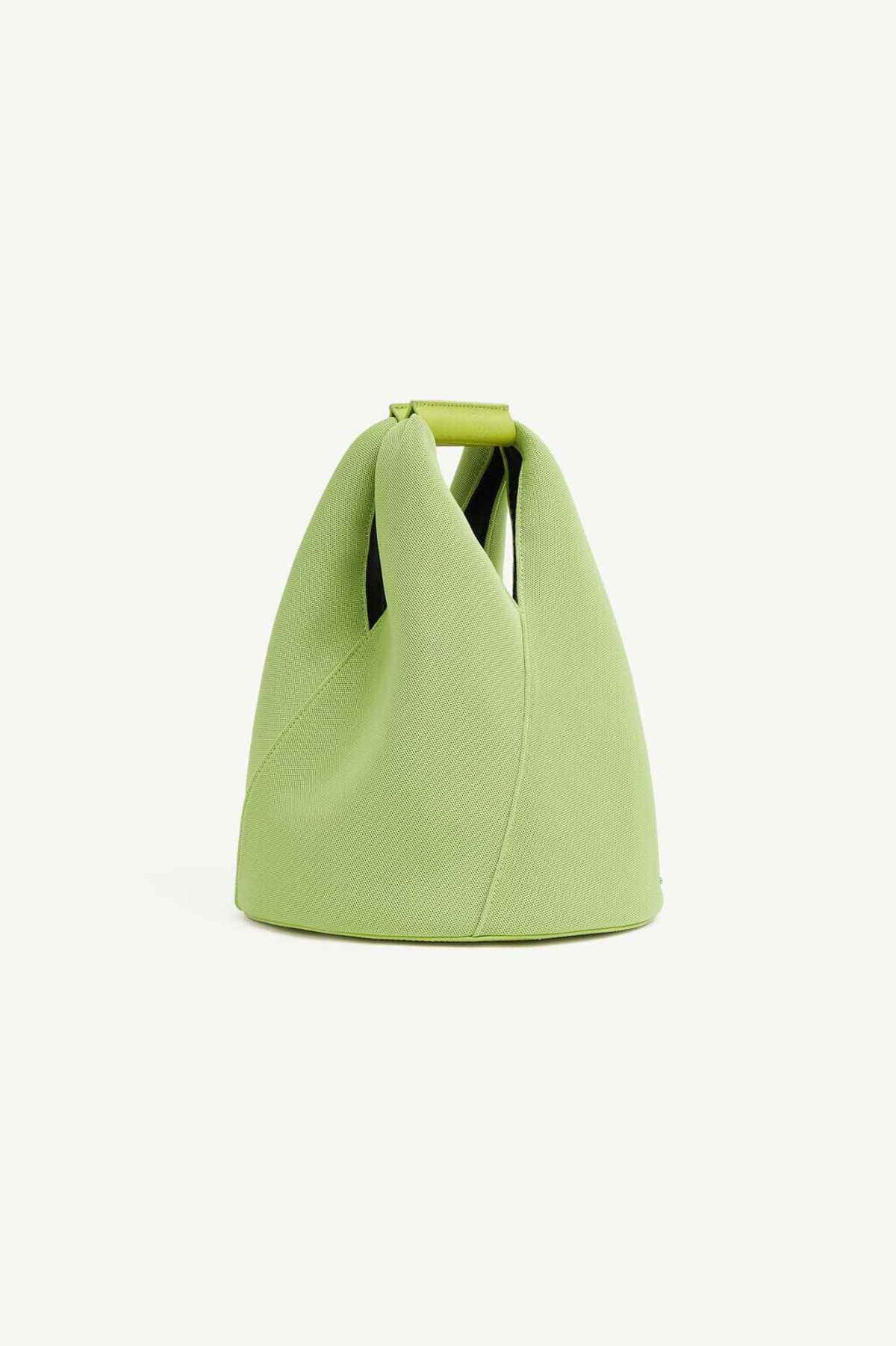 【MM6】Layered Japanese Bucket Bag MM6 Maison Margiela Japanese Bucket Handbag - Lime | Garmentory