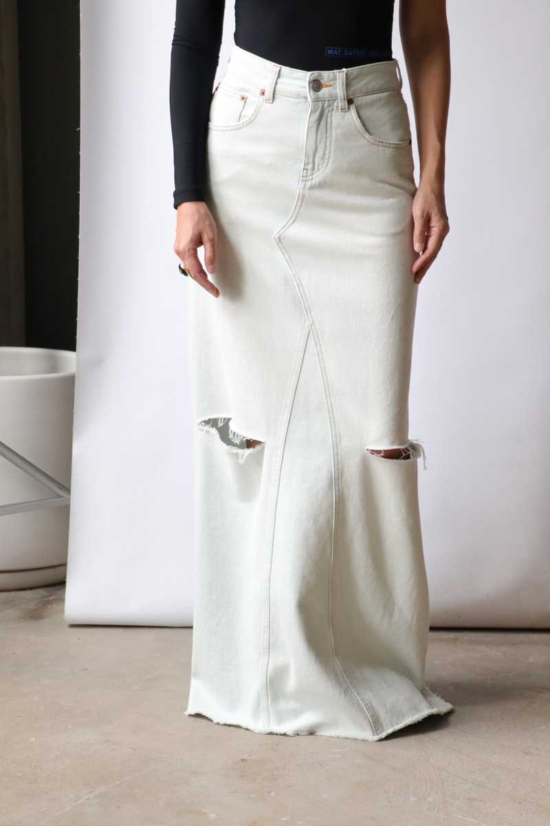 MM6 Maison Margiela Long Skirt - Light Blue | Garmentory
