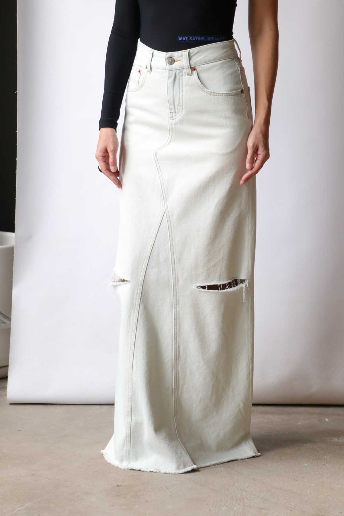 MM6 Maison Margiela Long Skirt - Light Blue | Garmentory