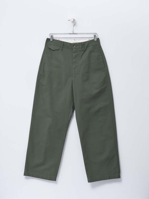 Engineered Garments Cotton Ripstop Officer Pant - Olive | Garmentory