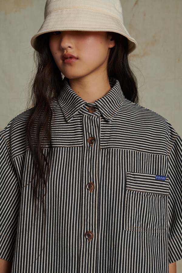 Chemise Unisexe Dublin Noir Manches Courtes Isacco Serveur