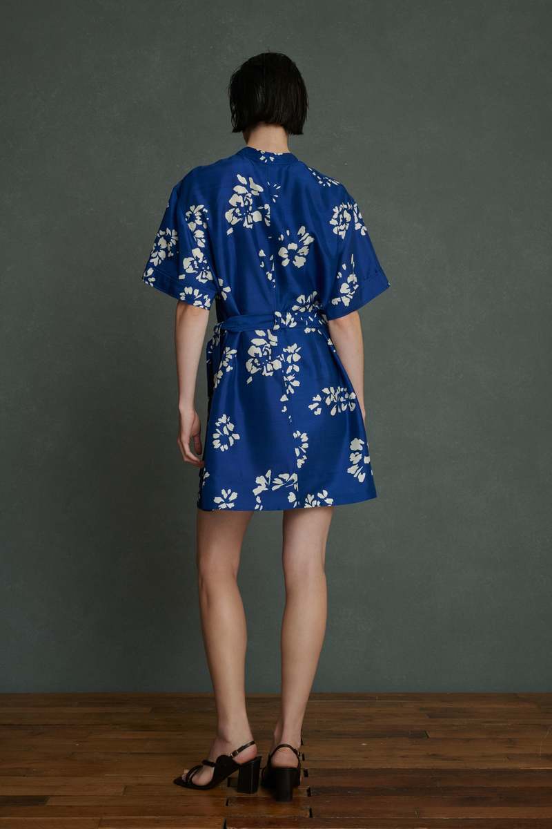 Soeur Wanda Dress - Bleu/Ecru