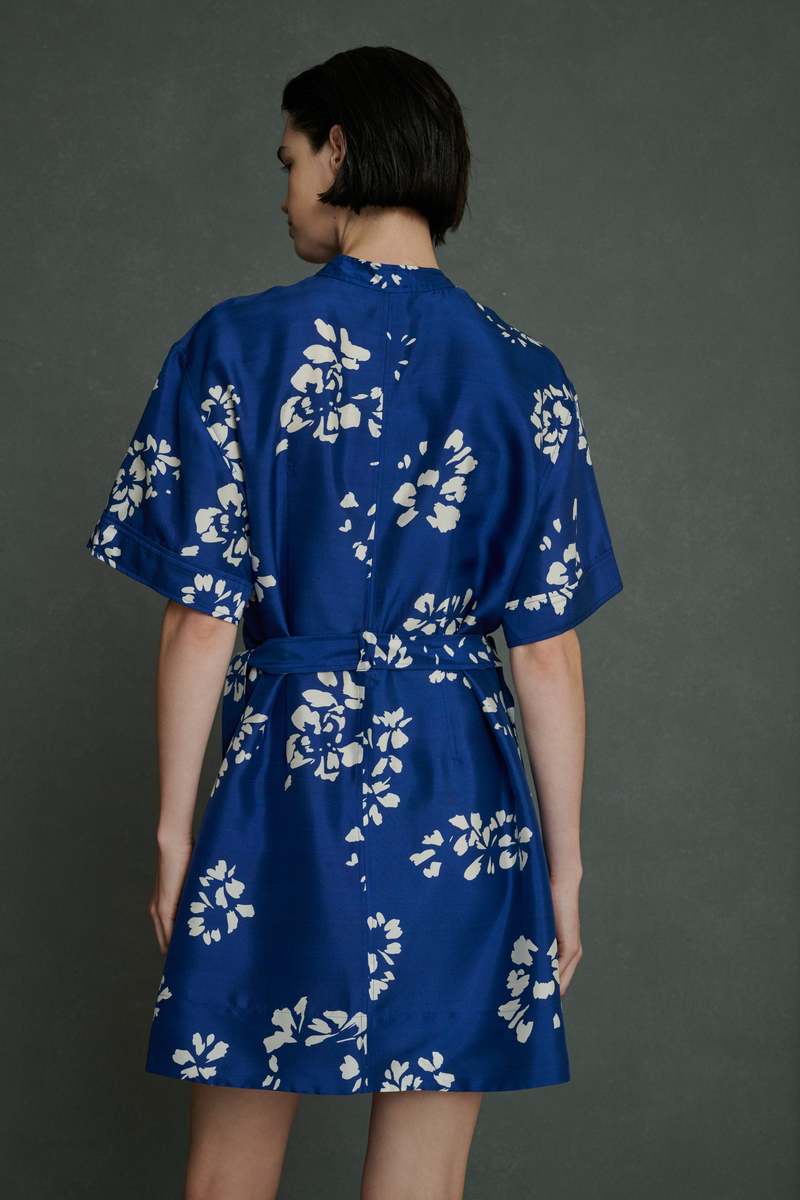 Soeur Wanda Dress - Bleu/Ecru