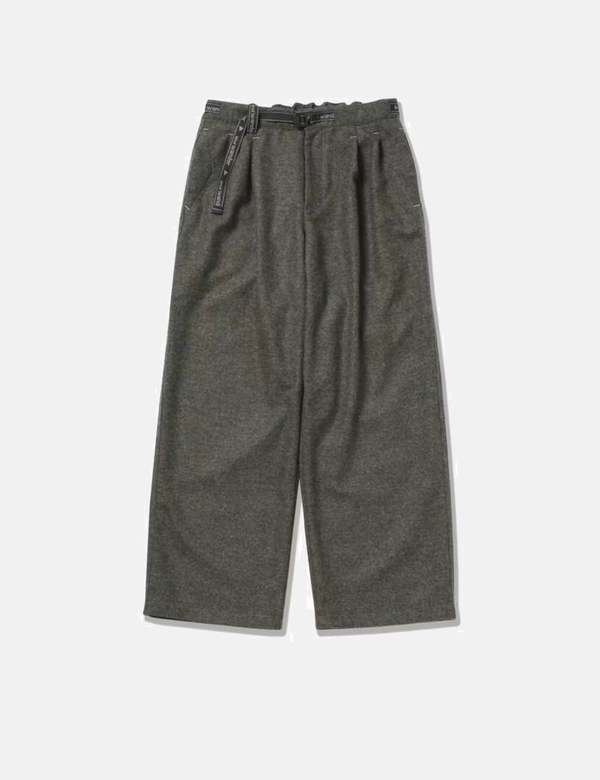 【AMOMENTO】24fw WOOL TWEED WRAP PANTS AMOMENTO: Grey Tweed Wrap Trousers | 157 Moments – 157Moments