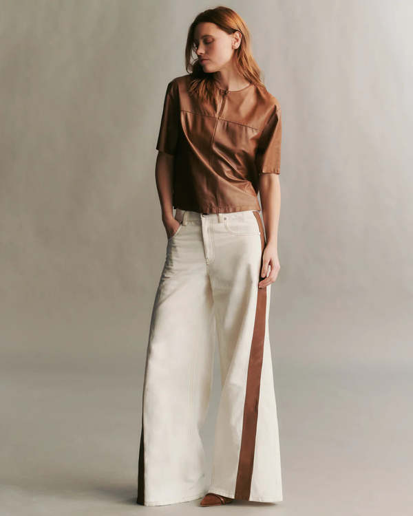 TWP Almost Famous Jean - White/Cigar