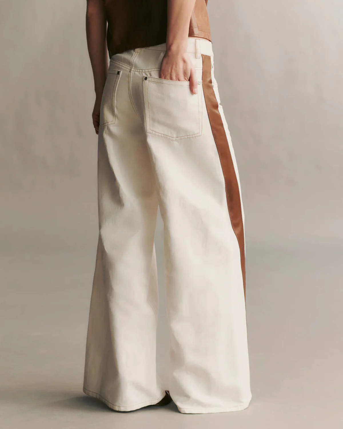 TWP Almost Famous Jean - White/Cigar - Image 3 of 4