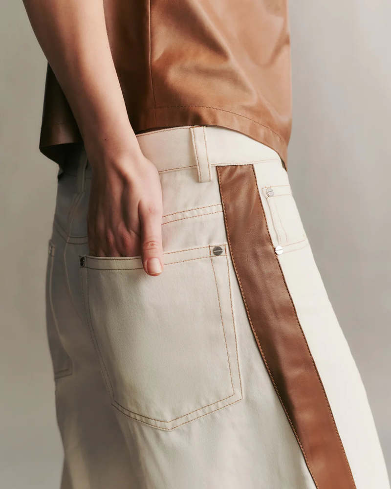 TWP Almost Famous Jean - White/Cigar