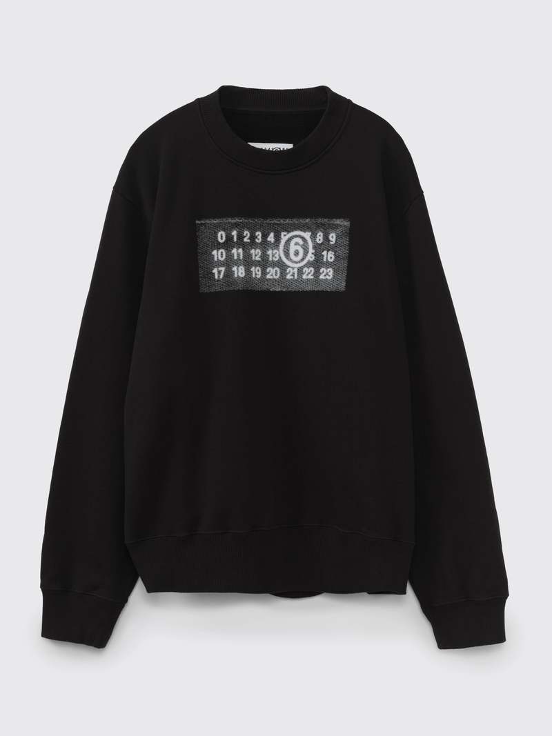 MM6 Maison Margiela Numeric Sweatshirt - Black | Garmentory