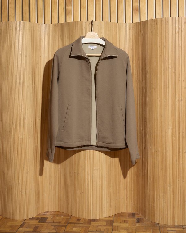 【LADY WHITE CO】Textured Track Jacket 42 Lady White Co. Textured Track Jacket - Deep Cement | Garmentory