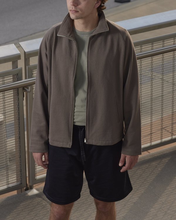 【LADY WHITE CO】Textured Track Jacket 42 Lady White Co. Textured Track Jacket - Deep Cement | Garmentory