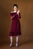 Arteaga Chiffon Chandra Dress - Tibetan Red - Thumbnail 1