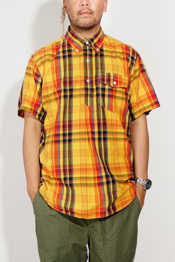 Engineered Garments Popover BD Shirt - GOLD PLAID