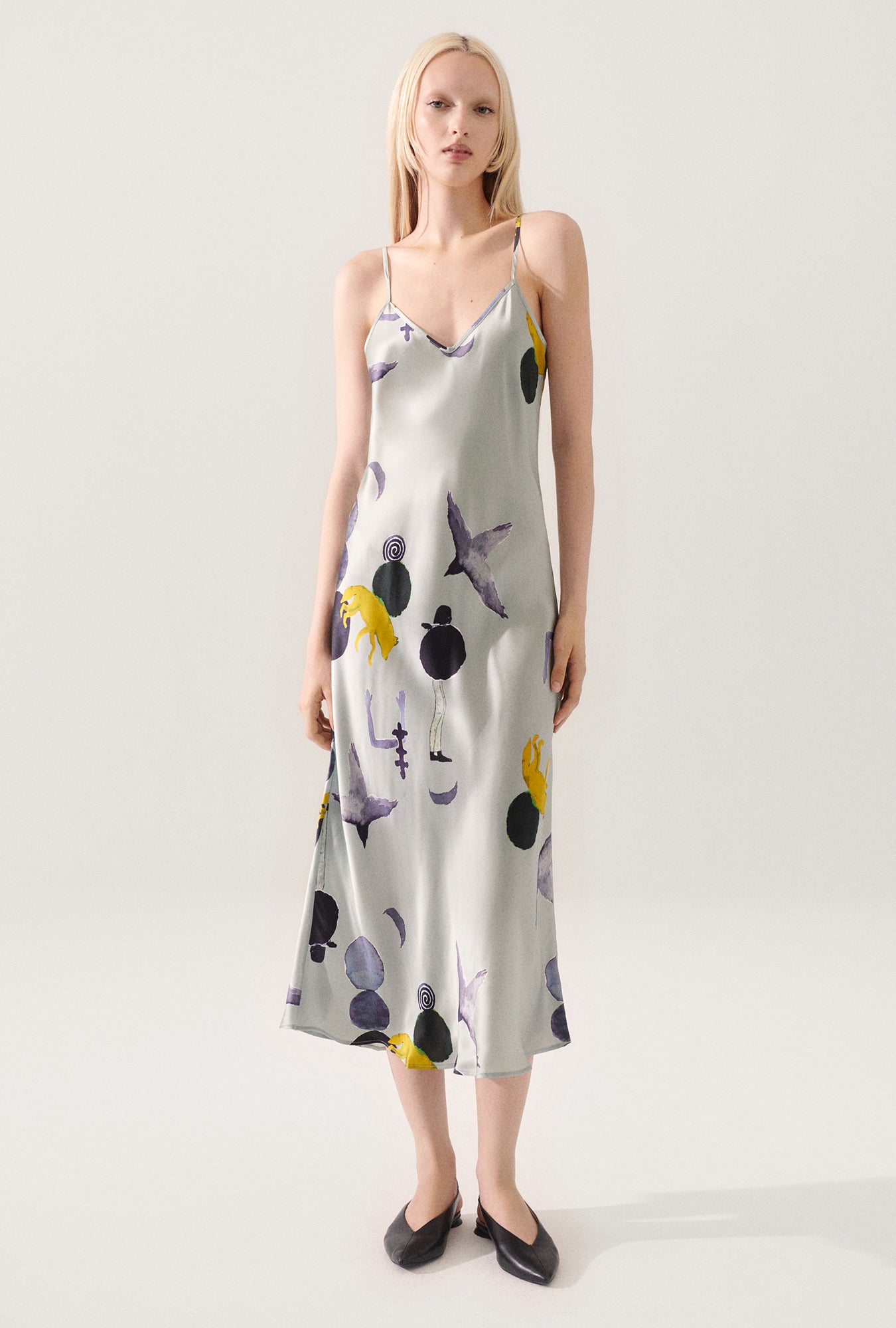 silk laundry 90s silk slip dress SILK Laundry