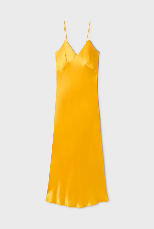 Silk Laundry DECO ROULEAU DRESS - MARIGOLD