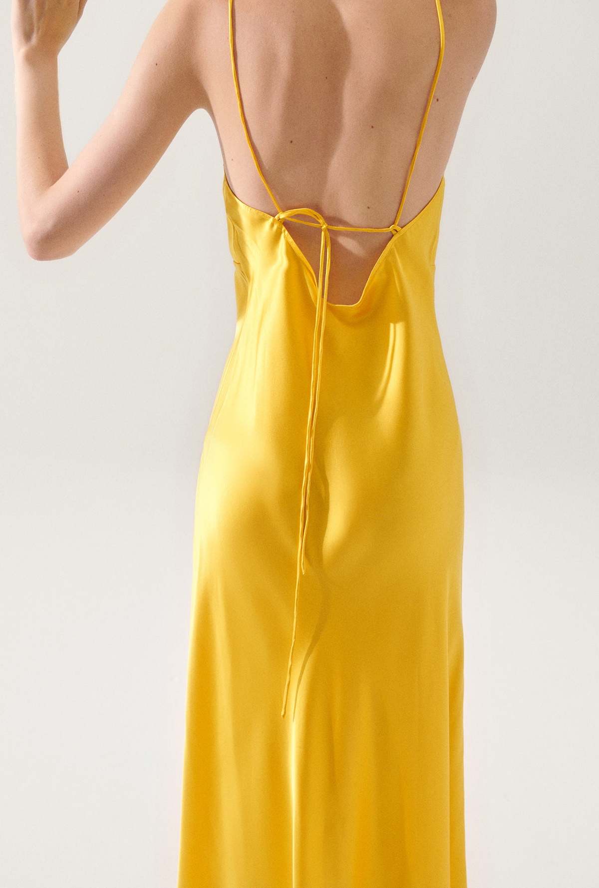 Silk Laundry DECO ROULEAU DRESS - MARIGOLD - Image 3 of 5
