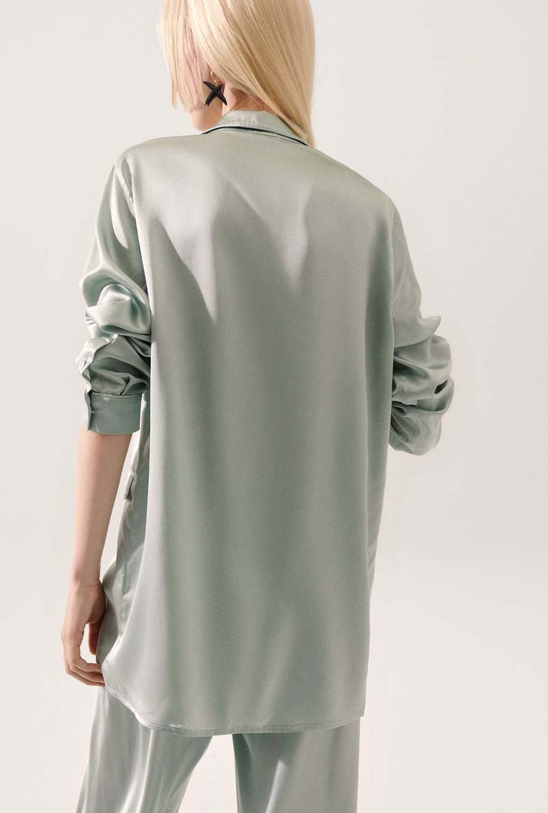 Silk Laundry RELAXED BLAZER - ALABASTER