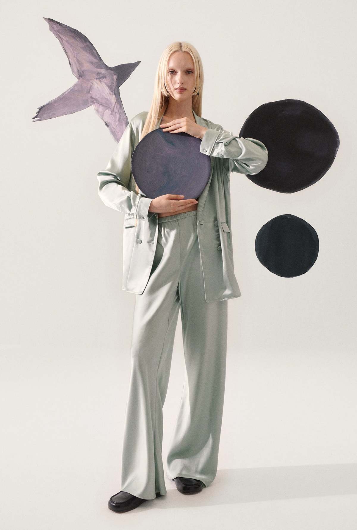 Silk Laundry RELAXED BLAZER - ALABASTER - Image 4 of 6