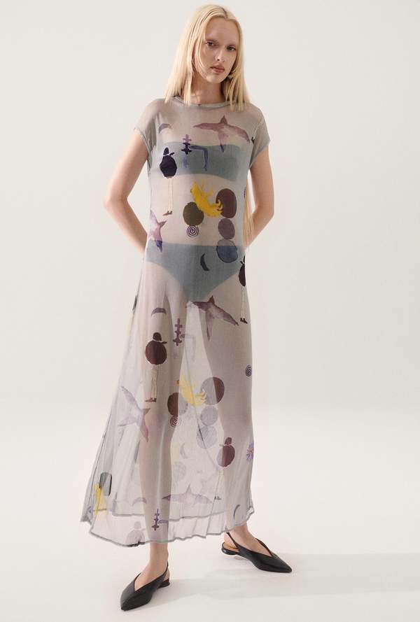 Silk Laundry MESH DRESS - PROTECTION | Garmentory