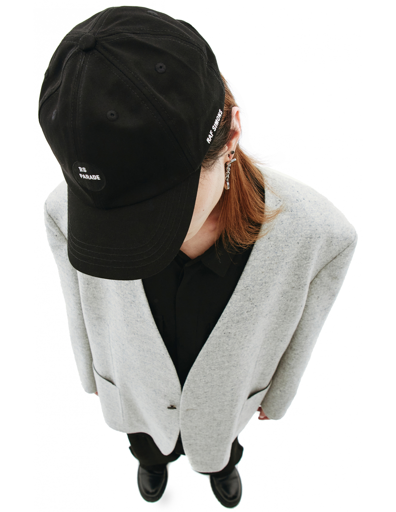 Raf Simons Embroidered RS Parade Cap - Black | Garmentory
