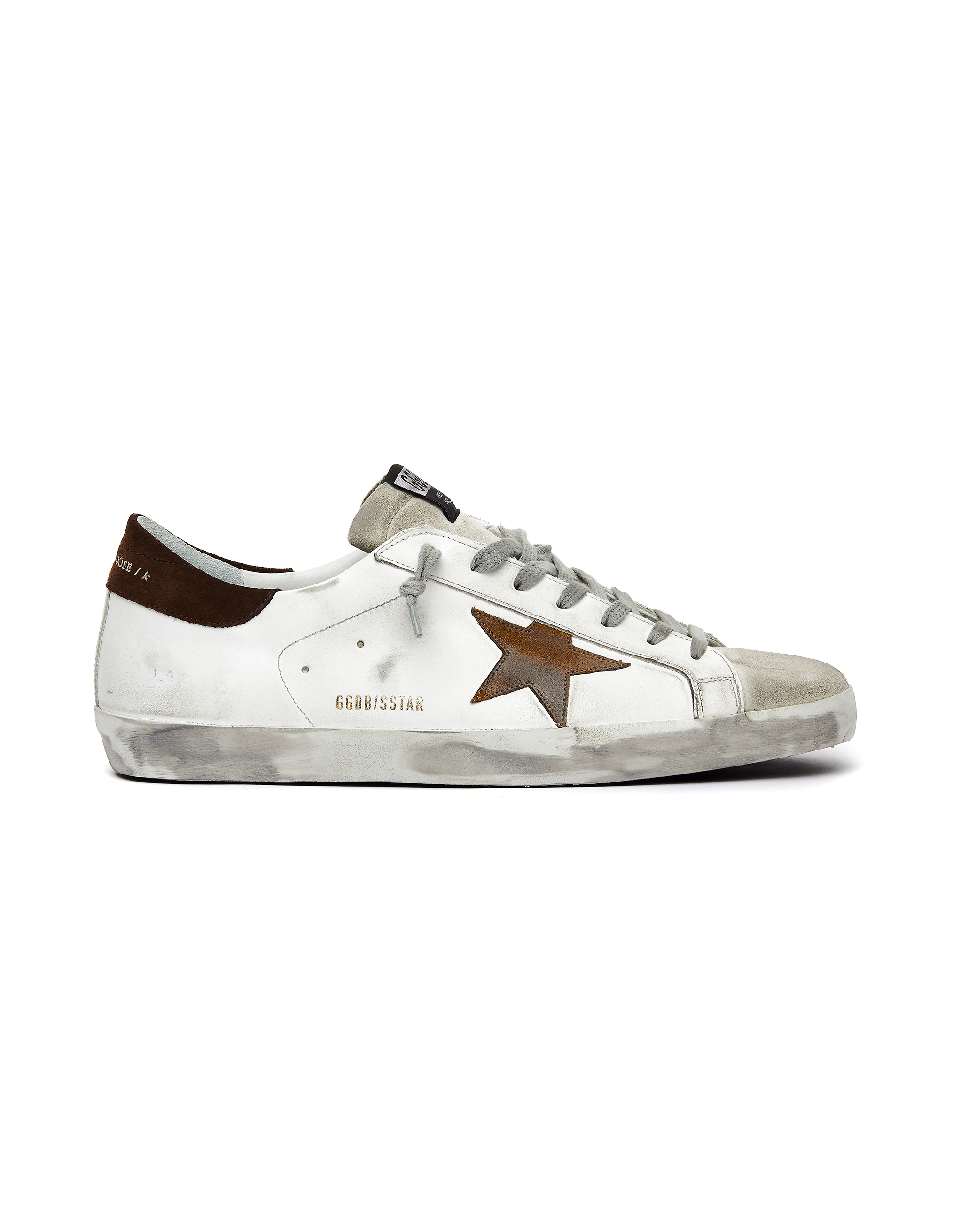 GOLDEN GOOSE スター インタージャソックス Golden Goose - Ballstar White Leather & Black Star Sneaker