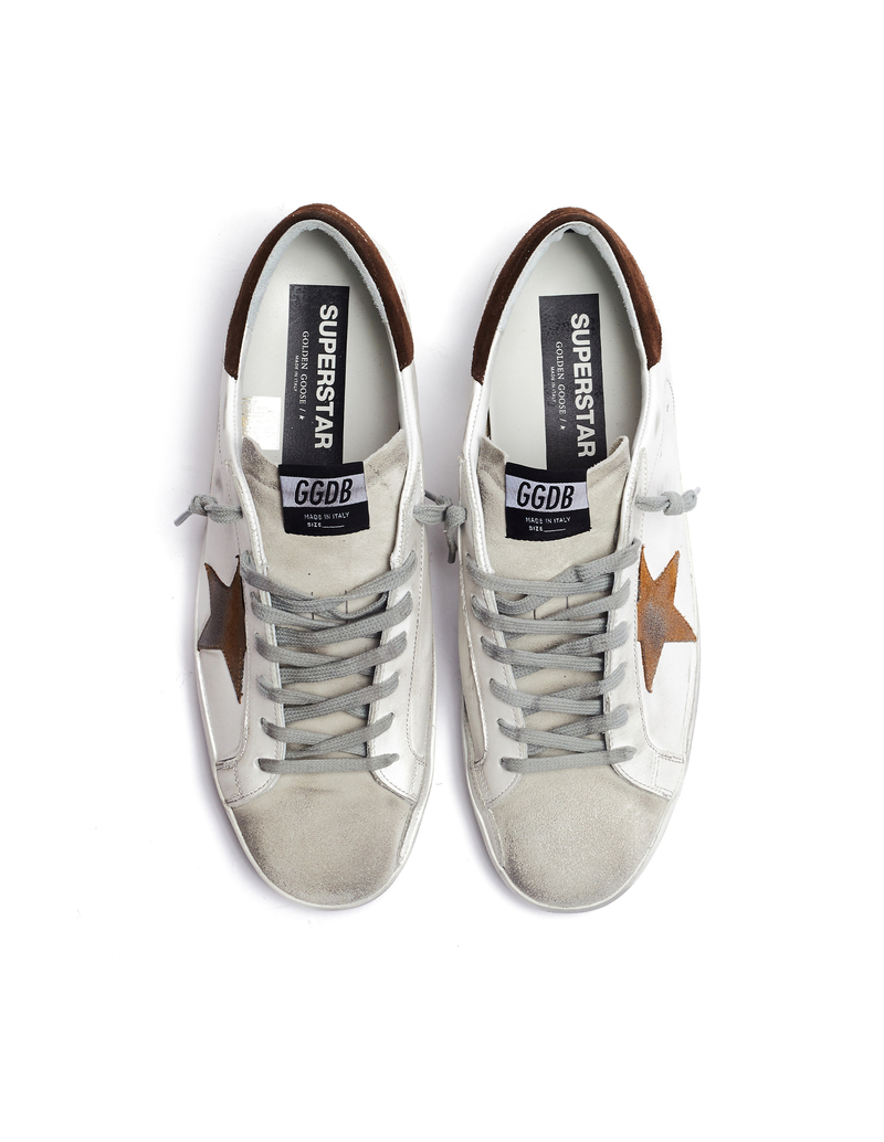 Golden Goose Deluxe Brand White Superstar Sneakers With