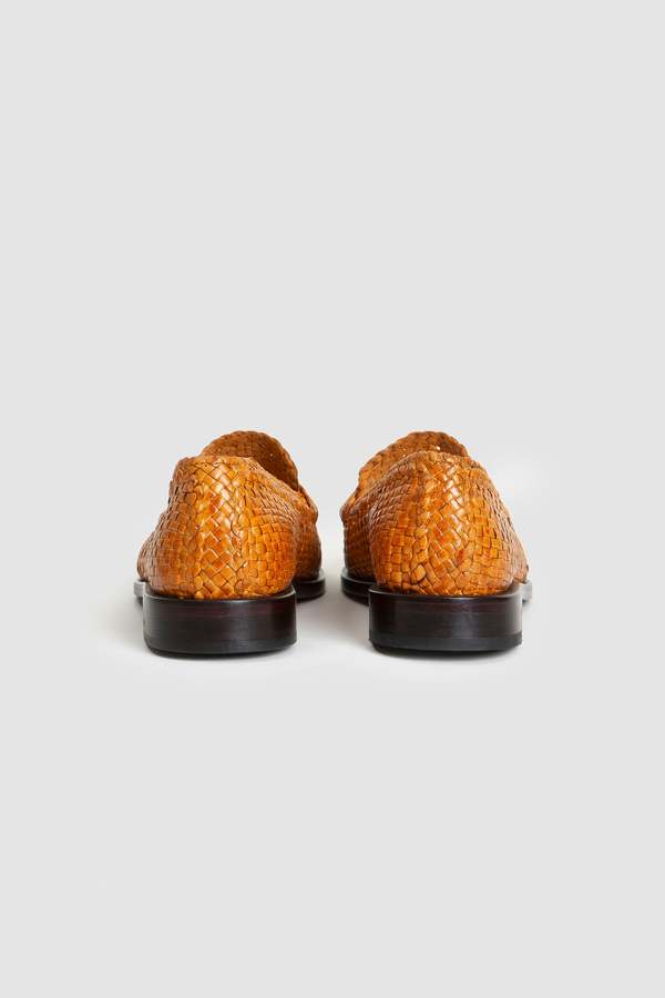 Marni Light Woven Leather Mocassin - Light Orange | Garmentory